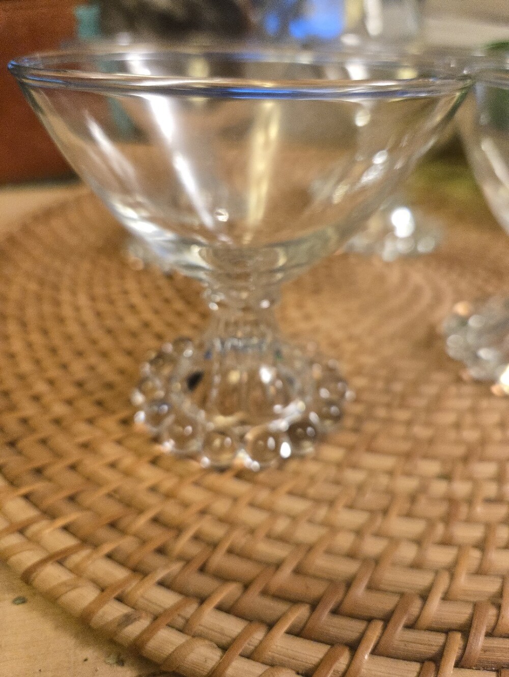 Vintage Anchor Hocking Boopie Clear Glass Sherbet Coupe Dessert Bowl
